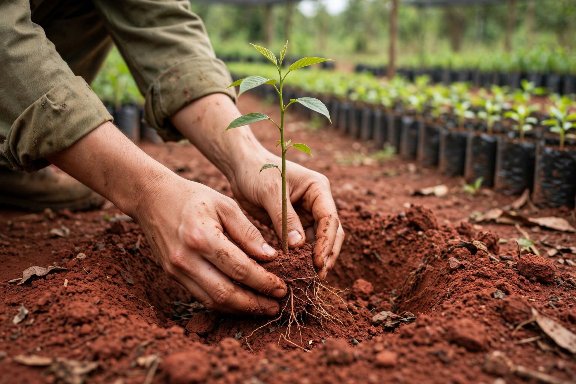 Visualisation: Seedlings in a nursery
